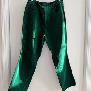 Talbots Green Velveteen Pants